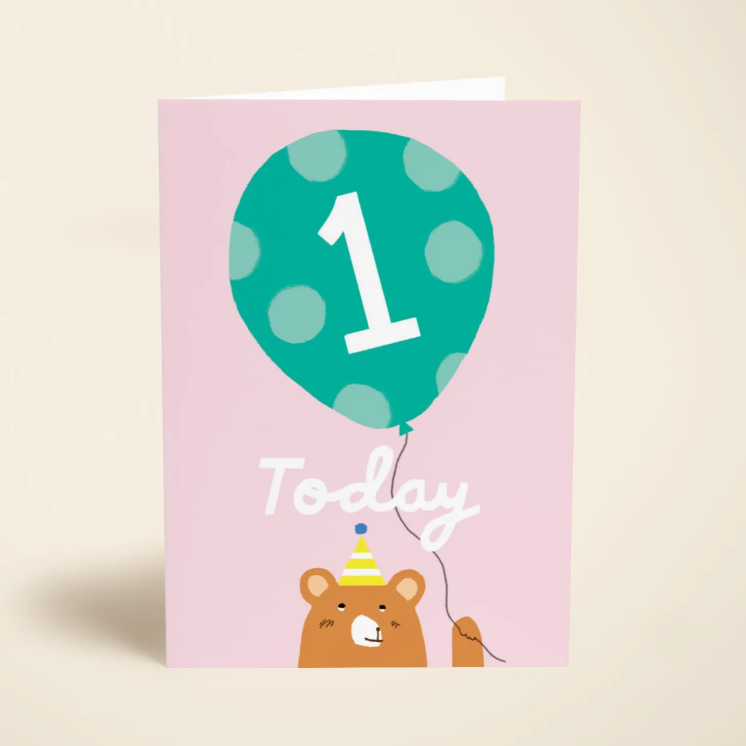 1st Birthday Bear Pink