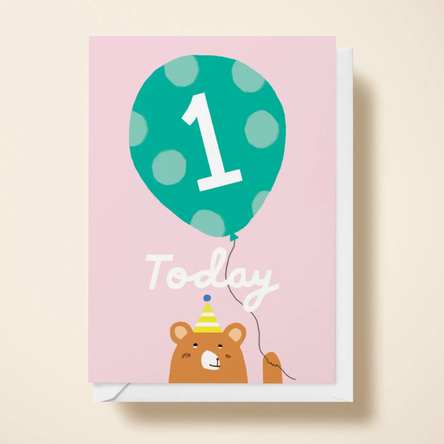 1st Birthday Bear Pink